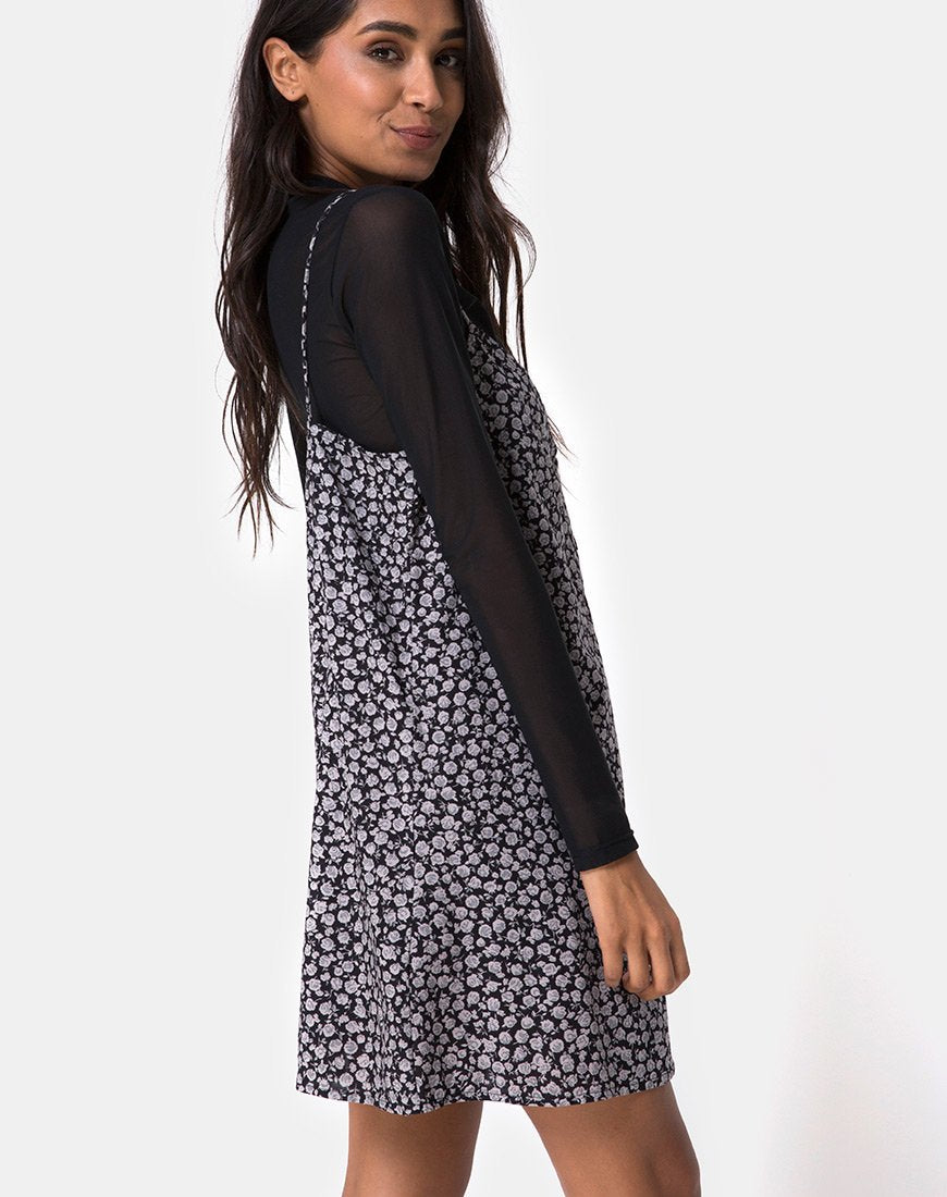 Image de Sanna Slip Dress in Ditsy Rose Black