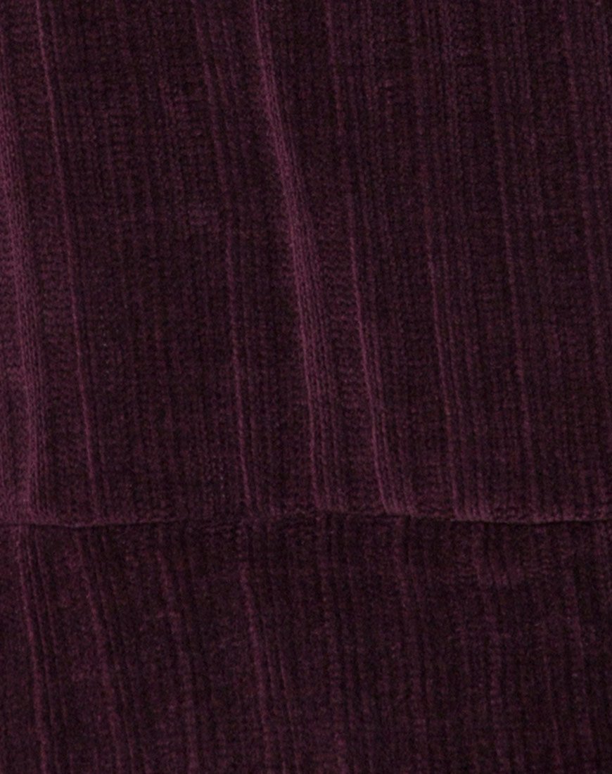 Image of Neve Oversize Jumper Dress in Chenille Plum