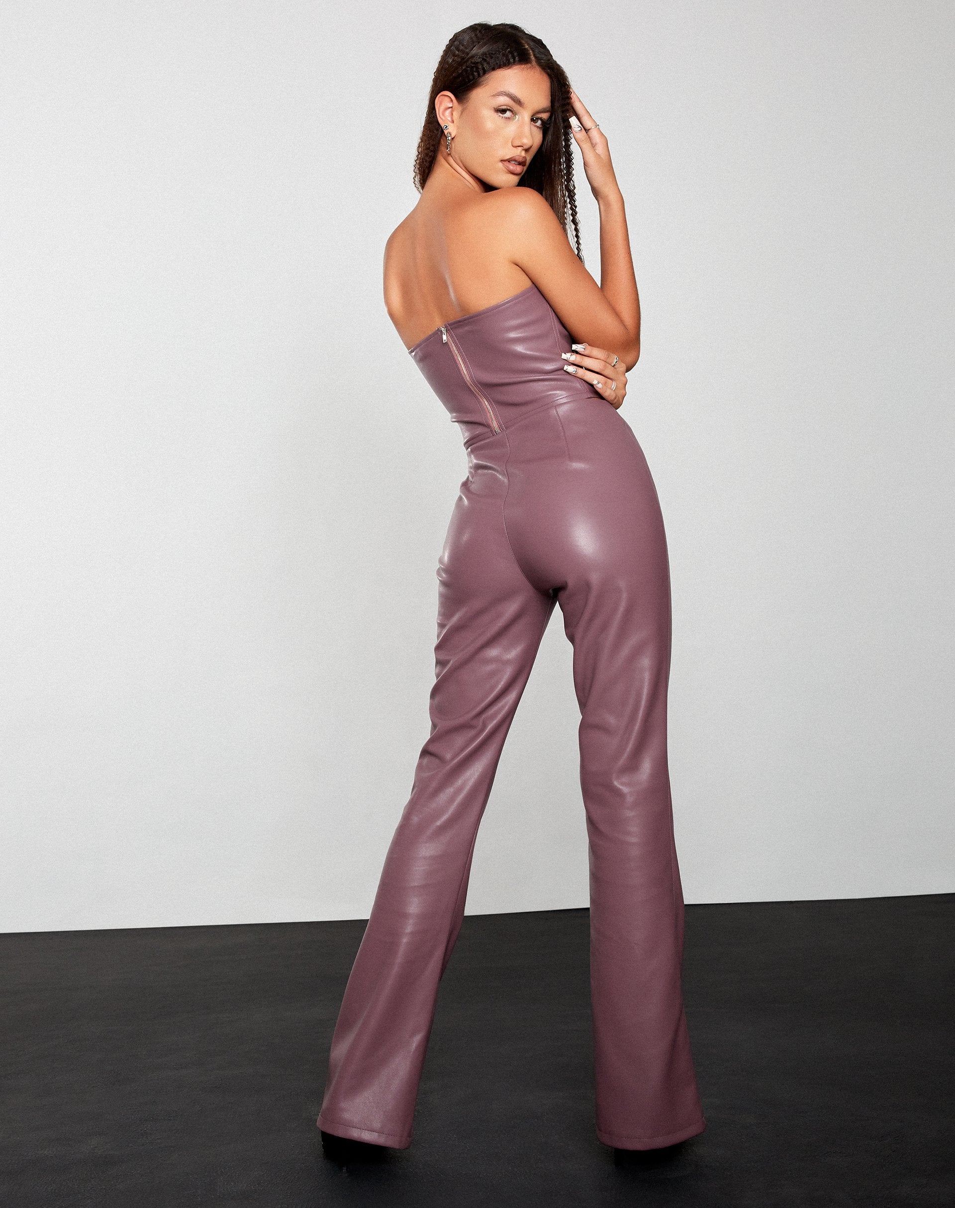 Image de Zalor Flare Trouser in Pu Purple