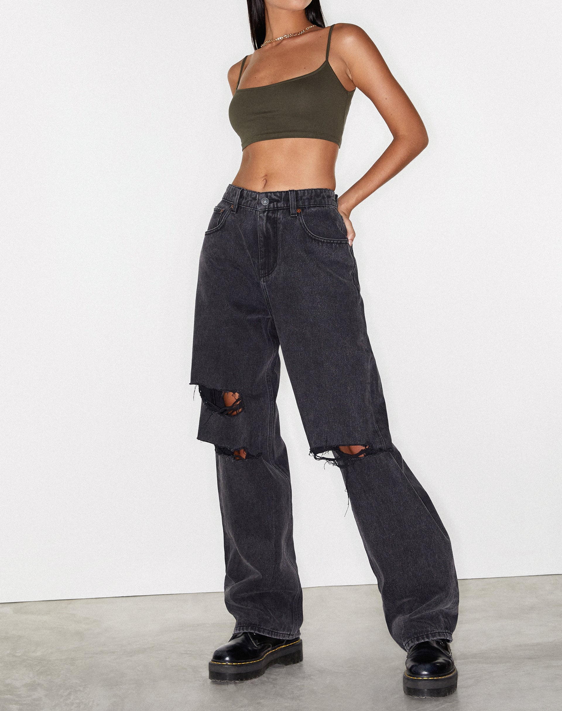 Image de Rips Parallel Jeans en Black Wash