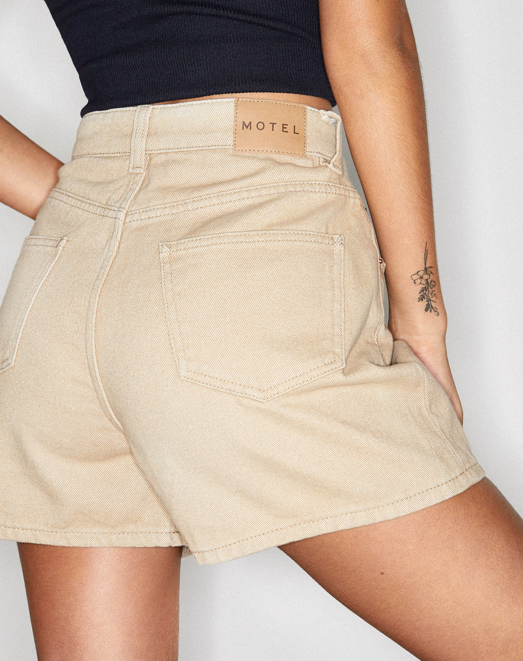 Shorts en denim de maman en sandwash d'hiver