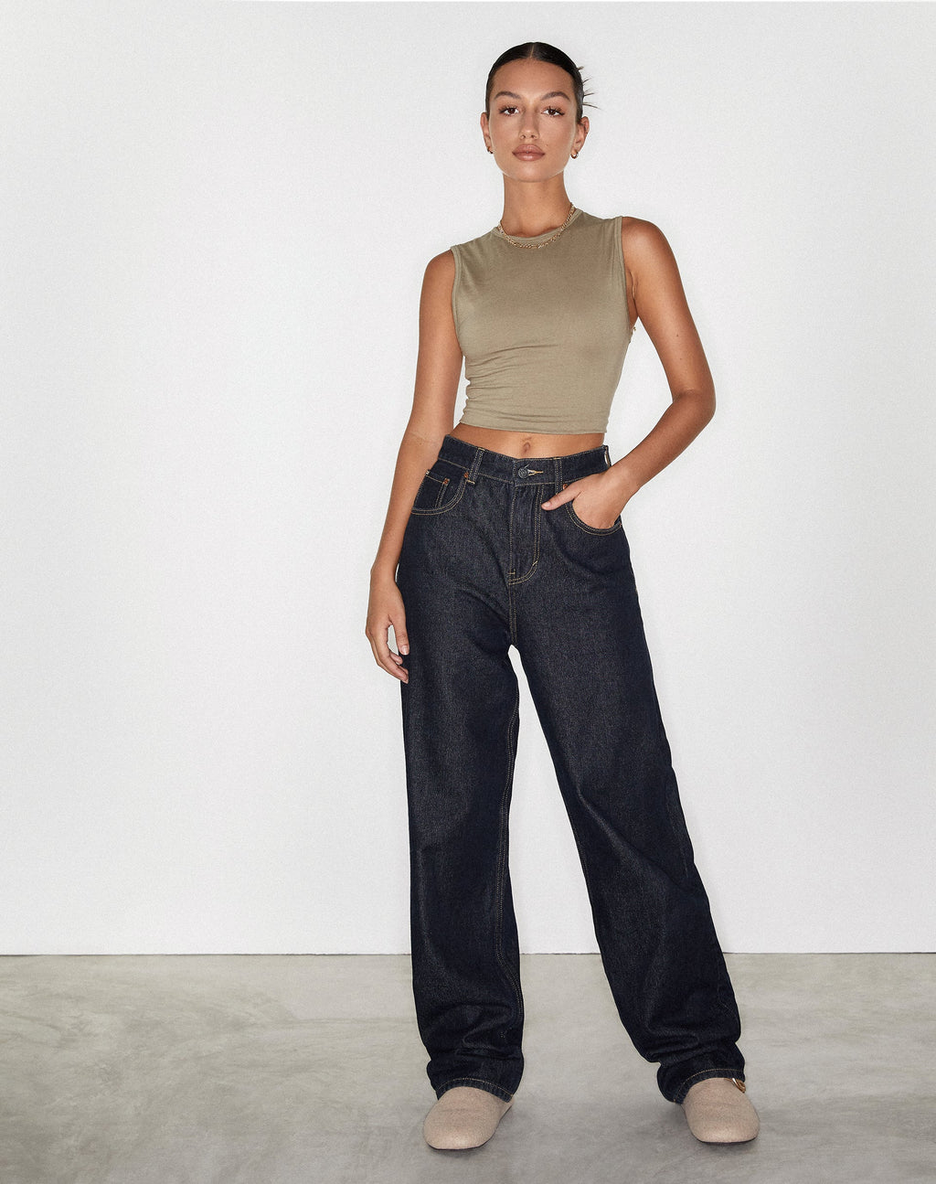 Jeans Parallel en indigo profond
