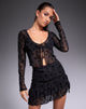Image de Henry Cardi en flocon floral noir