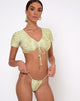 Image de la culotte de bikini Valeri en vert croco
