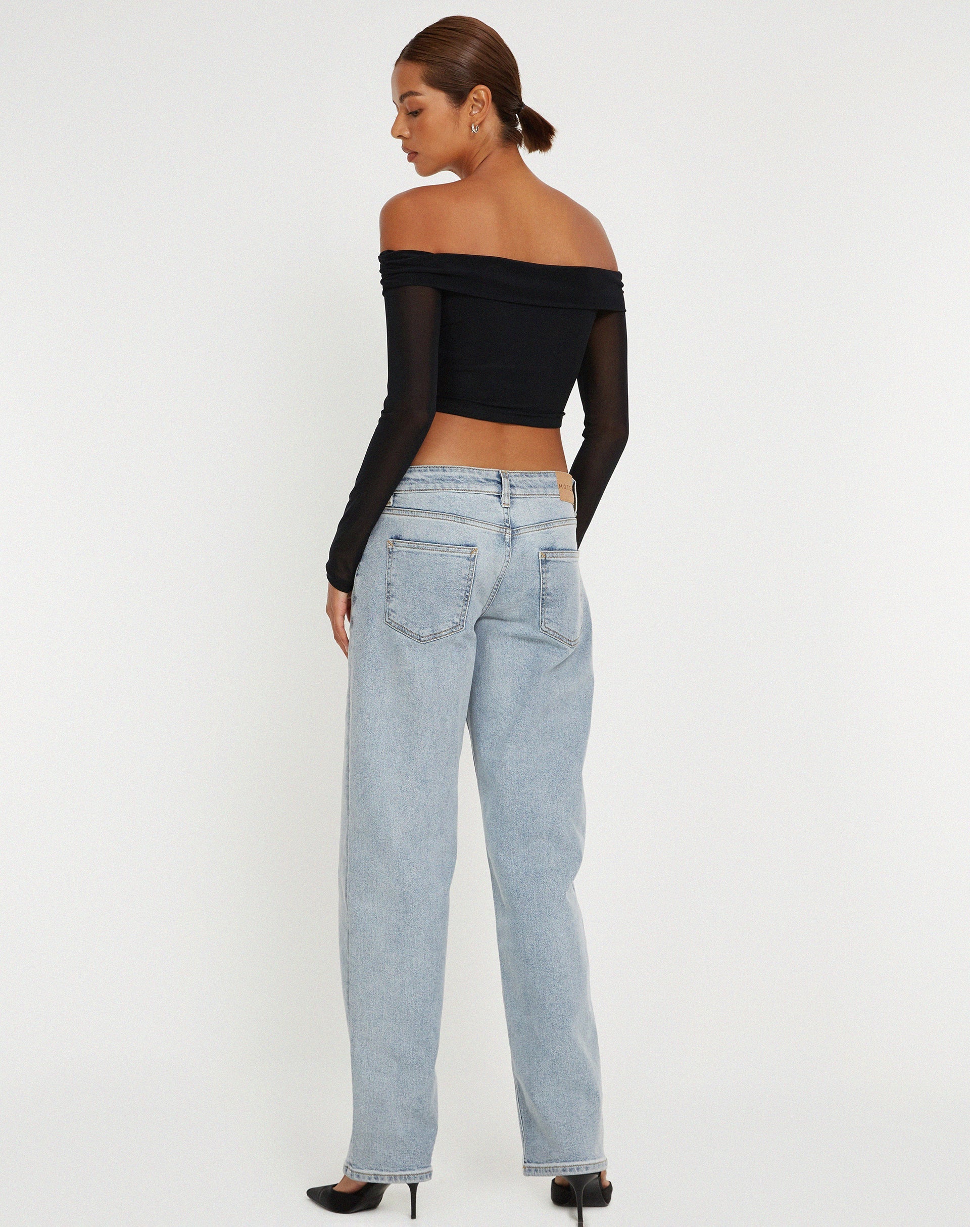 image de Nagini Bardot Crop Top in Black