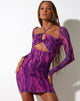Image de Mini robe Naisa en Tropical Rave Pink