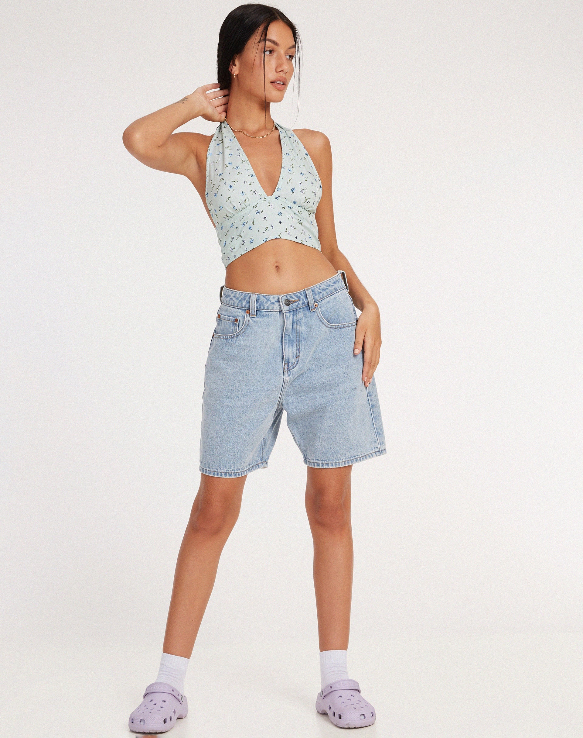 image de Nanda Crop Top in Pretty Petal Green