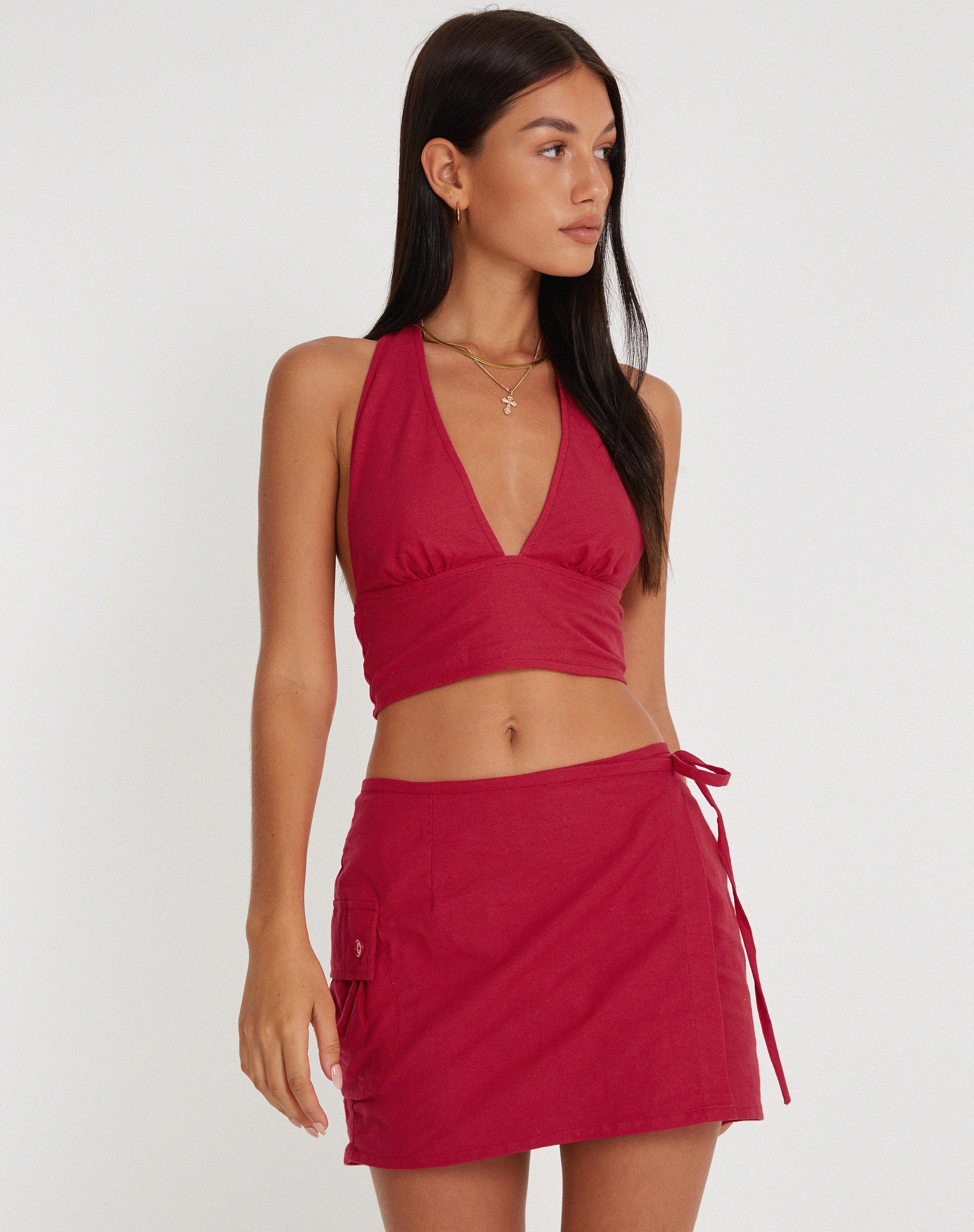 Image de Minijupe Valio, rouge tango