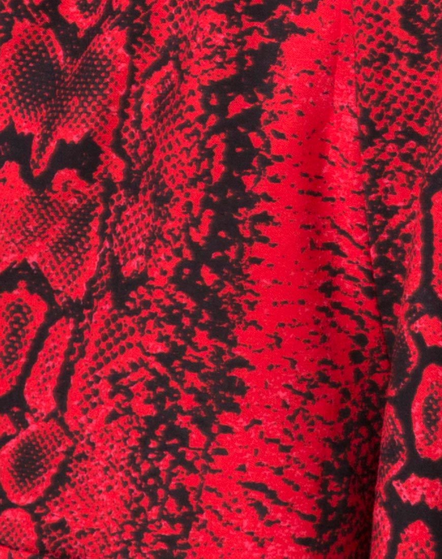 Image de Nanic Plunge Playsuit in Snake Red