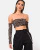 Image de Nareen Off Shoulder Top in Tiger Net Tan