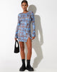 Image de Nariko Bodycon Dress in Photographic Blue