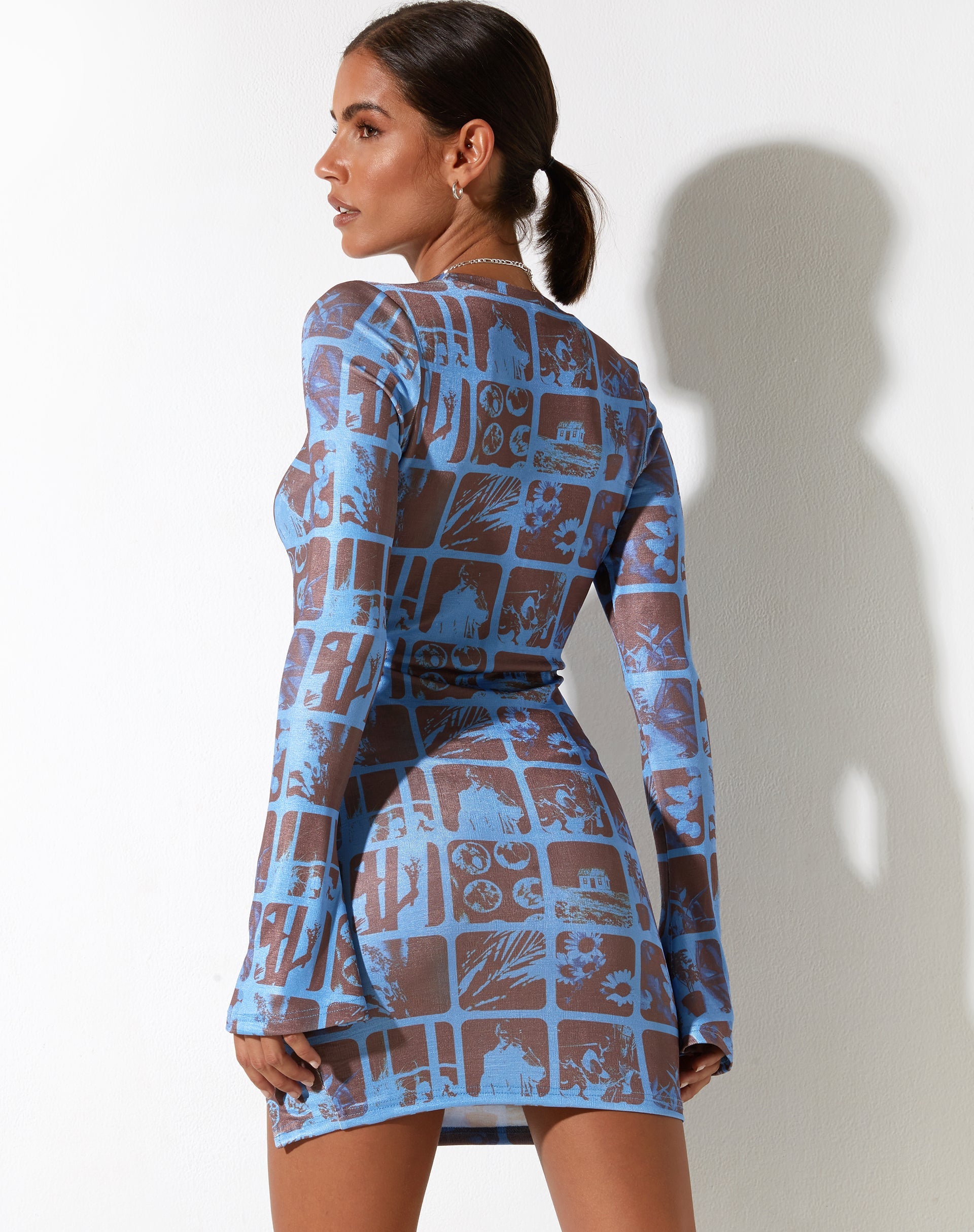 Image de Nariko Bodycon Dress in Photographic Blue