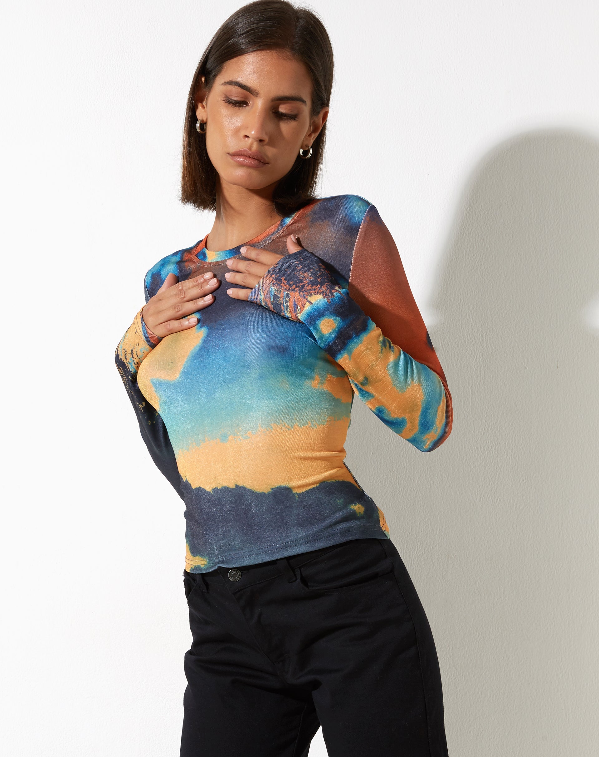 image de Narita Long Sleeve Top dans Heat Map