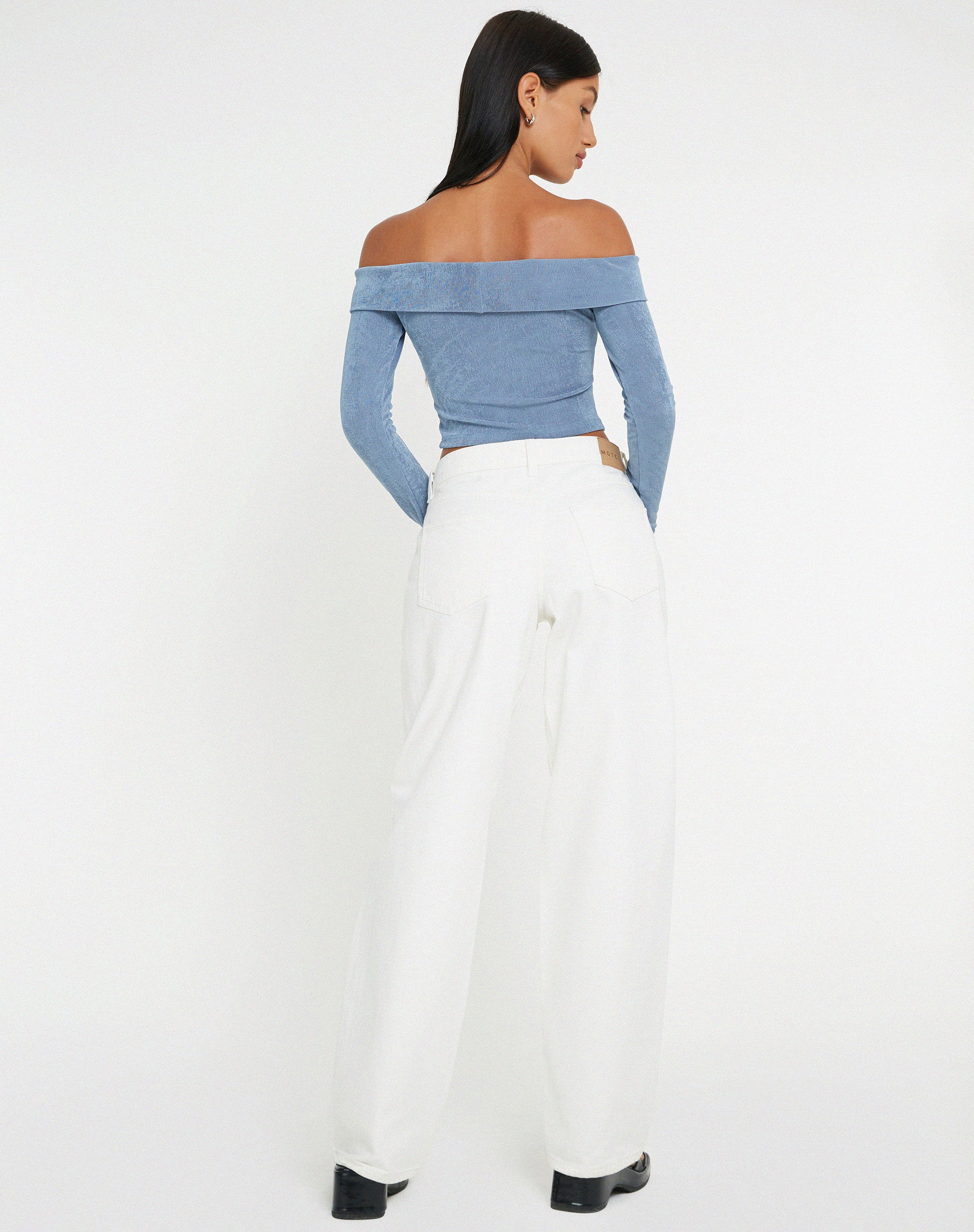 Image de Nasari Crop Top in Blue Grey