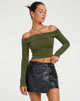 Image de Nasari Crop Top in Khaki
