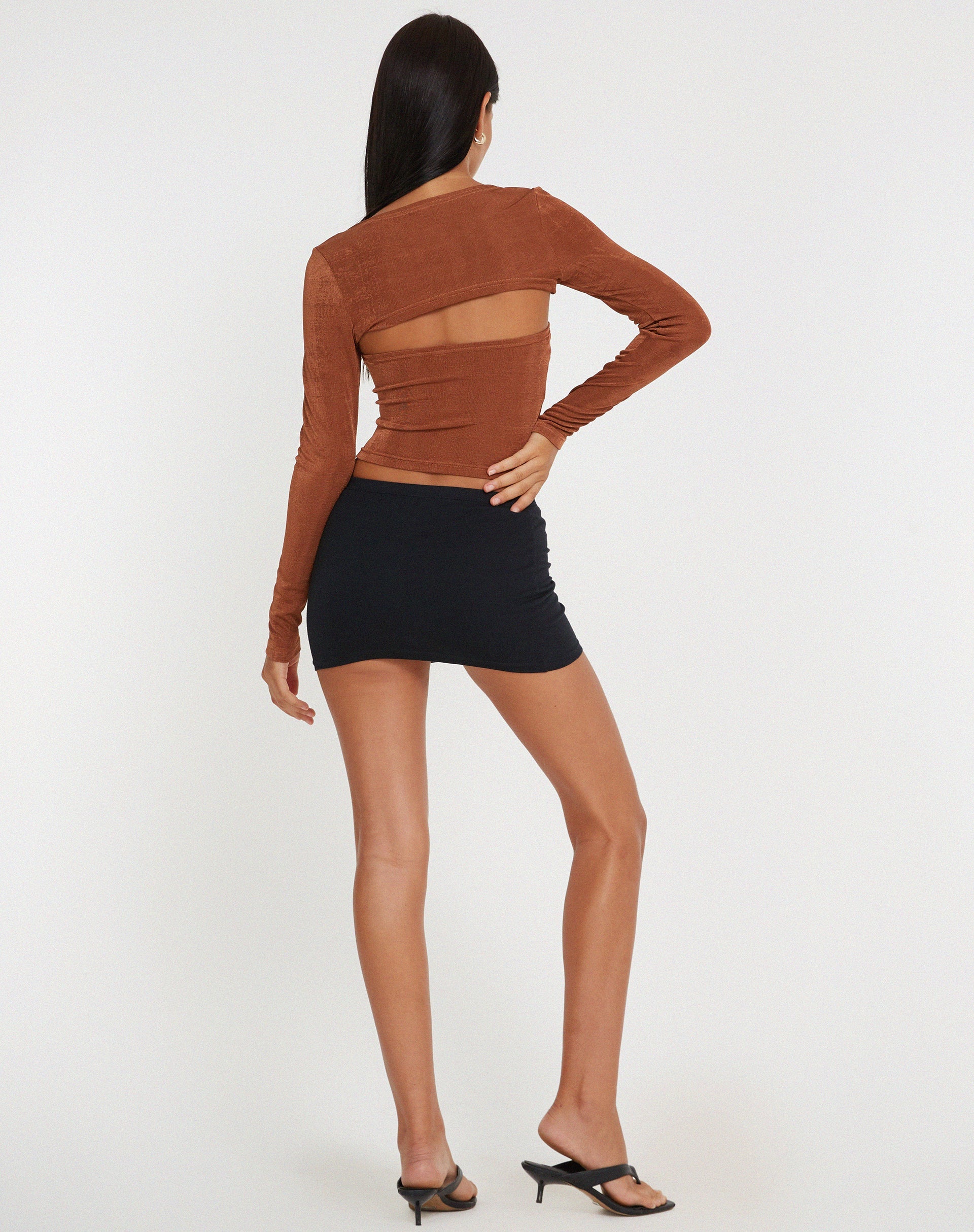 image de Nastra Crop Top in Brown