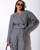 Image de la veste Nastia en Dogtooth noir et blanc