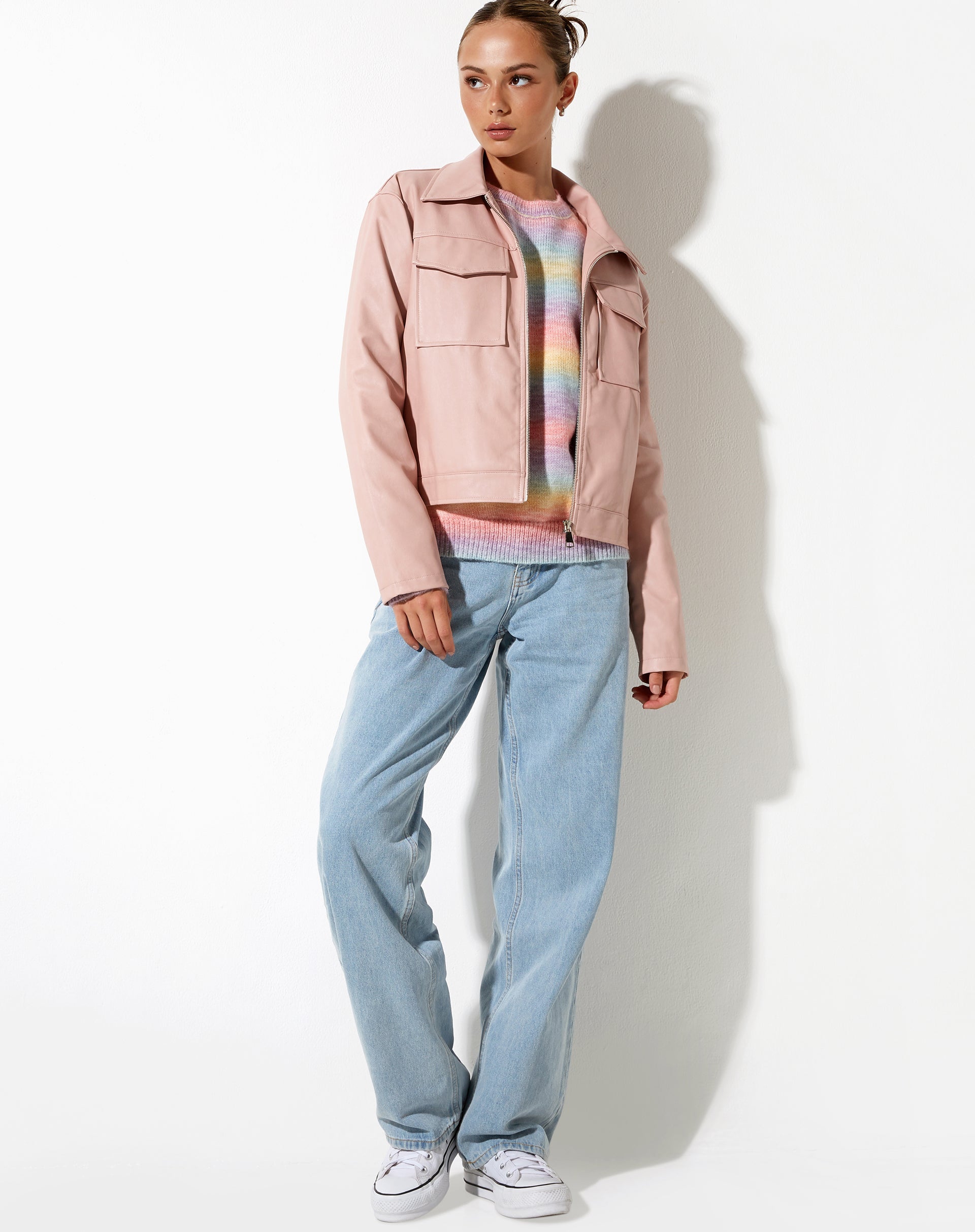 Image de la veste Natara en PU Soft Pink