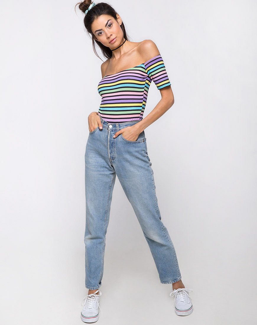 Image de Natic Off The Shoulder Bodice in New stripe