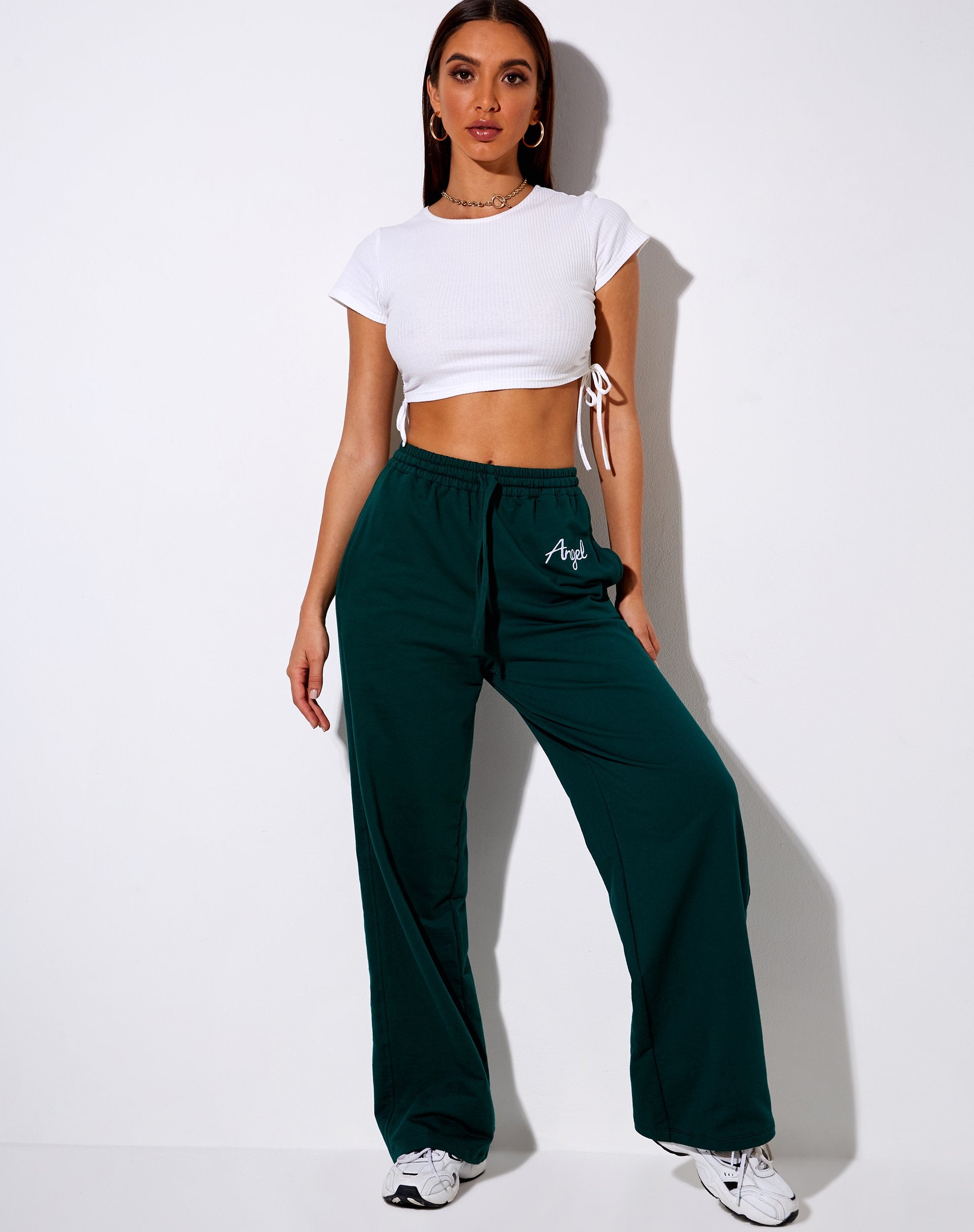 Image de Nattan Jogger en vert bouteille Broderie "Ange