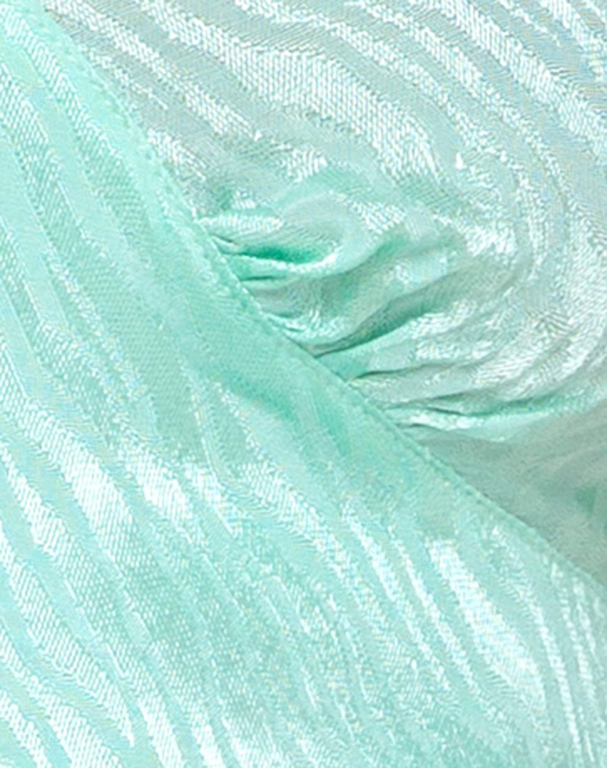 Image de Naya Crop Top in Satin Zebra Aquamarine