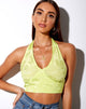 Image de Naya Crop Top in Satin Rose Lime