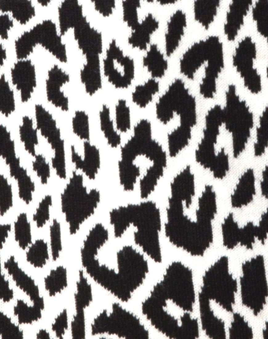 Image de Neivie Chandail à col haut en tricot animalier