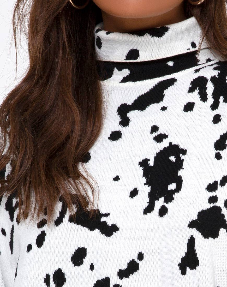 Image de Neve Jumper Dress in Dalmatian