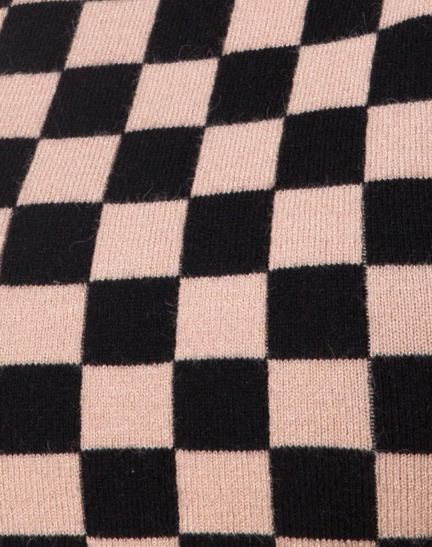 Image de Nelle Crop Top in Checkerboard Tan