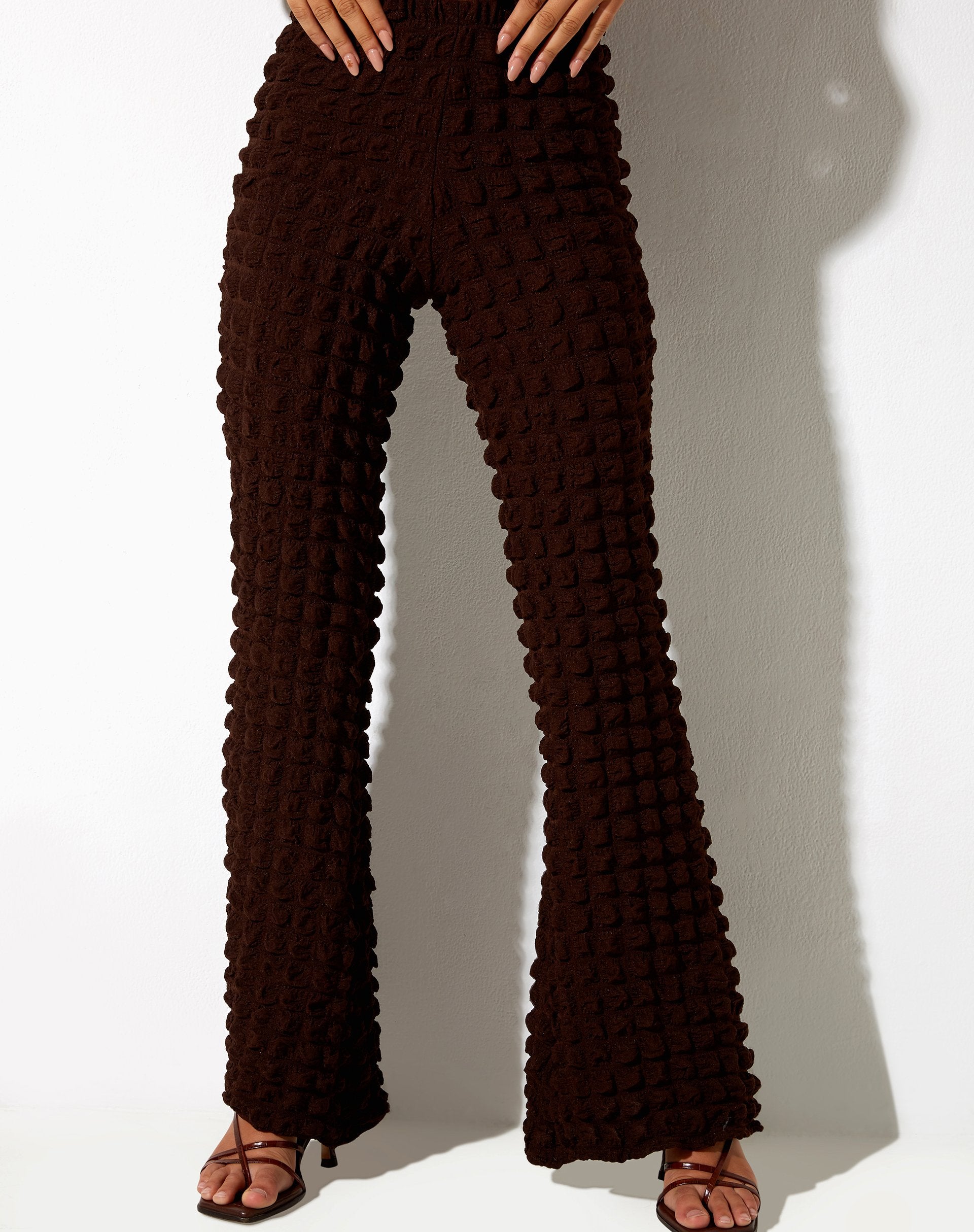 Image de marque de Meldi Trouser in Bubble Jersey Brown