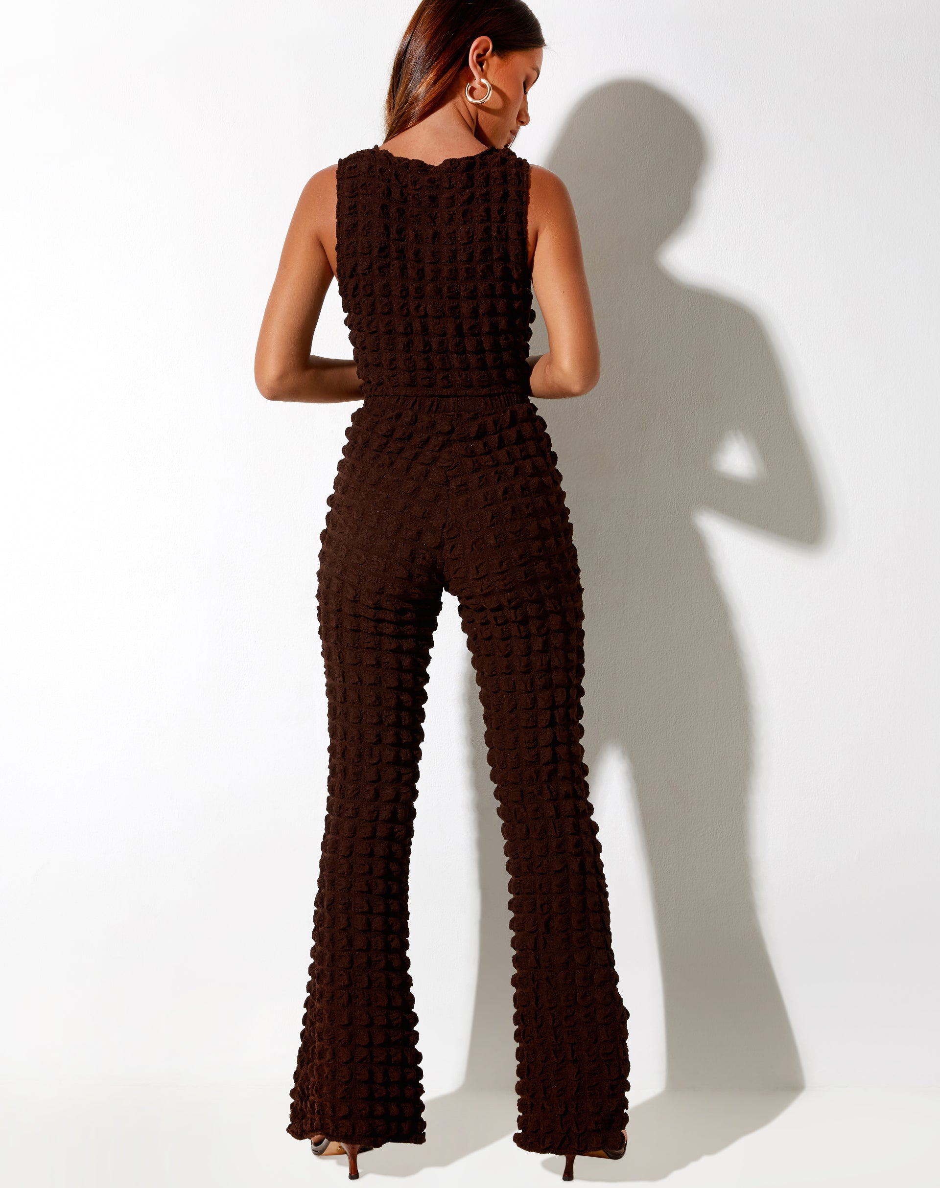 Image de Neno Crop Top in Bubble Jersey Brown