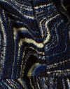 Bleu ondulé Noir et Ivoire