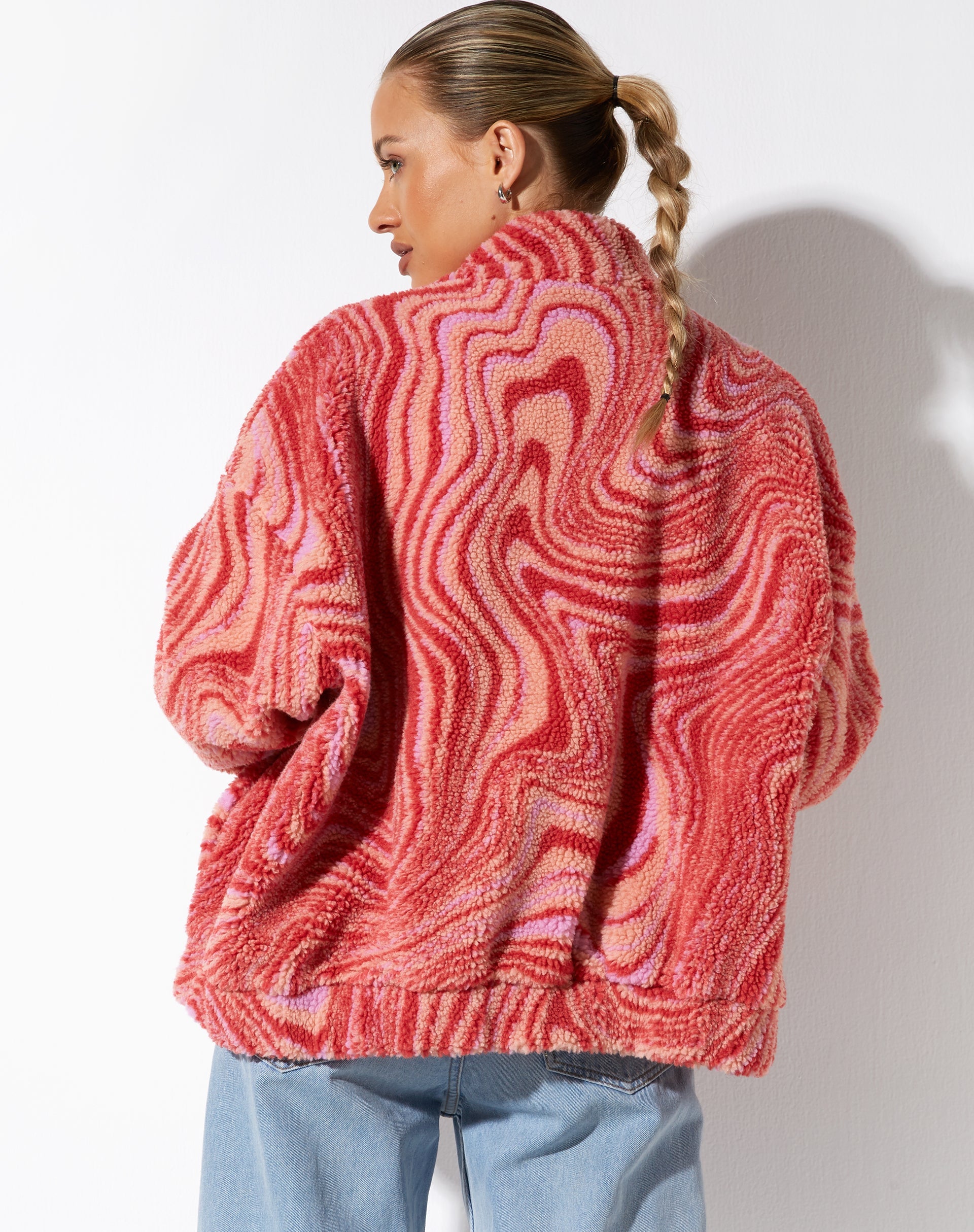 Image de la veste Nereo en rose ondulé