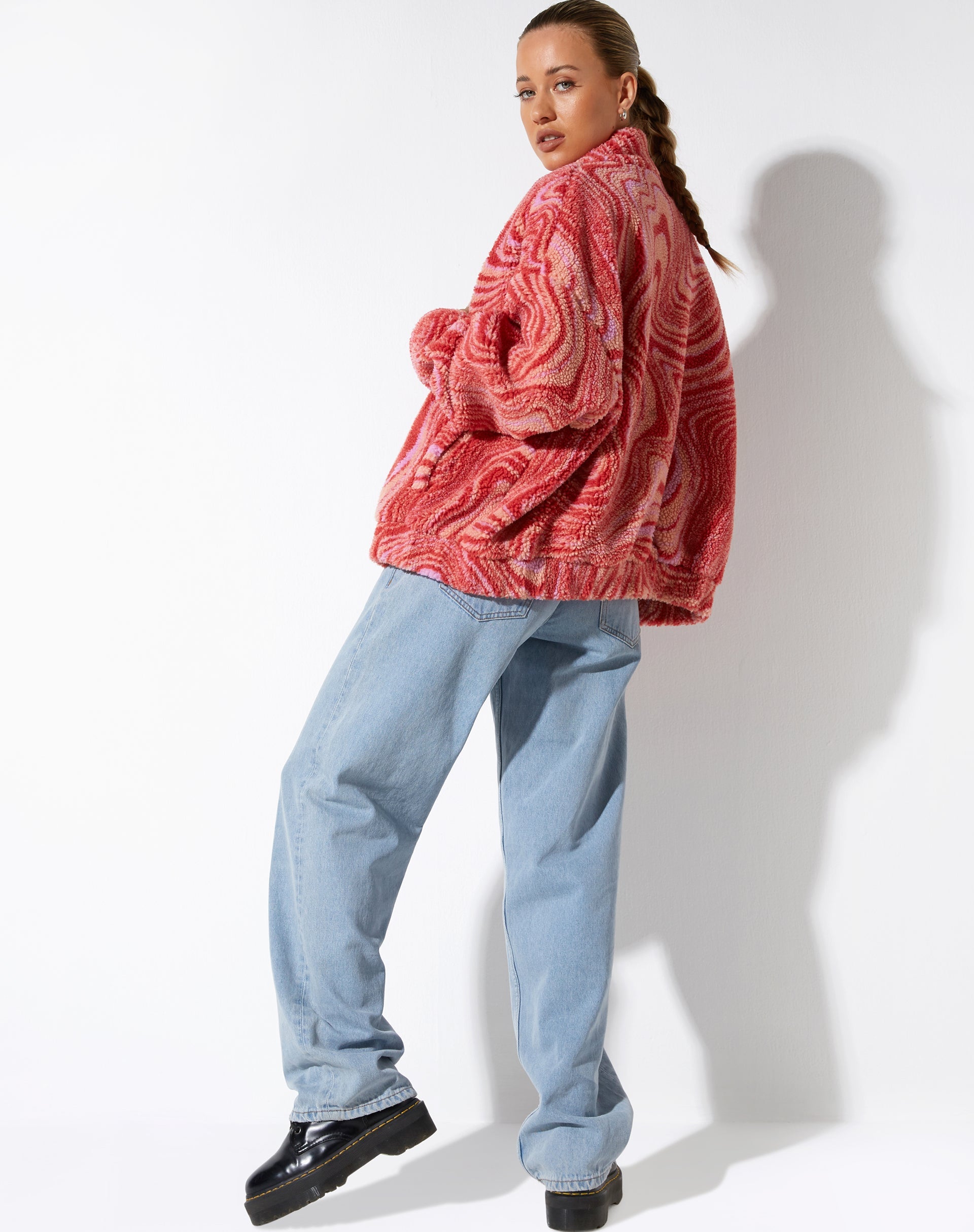 Image de la veste Nereo en rose ondulé