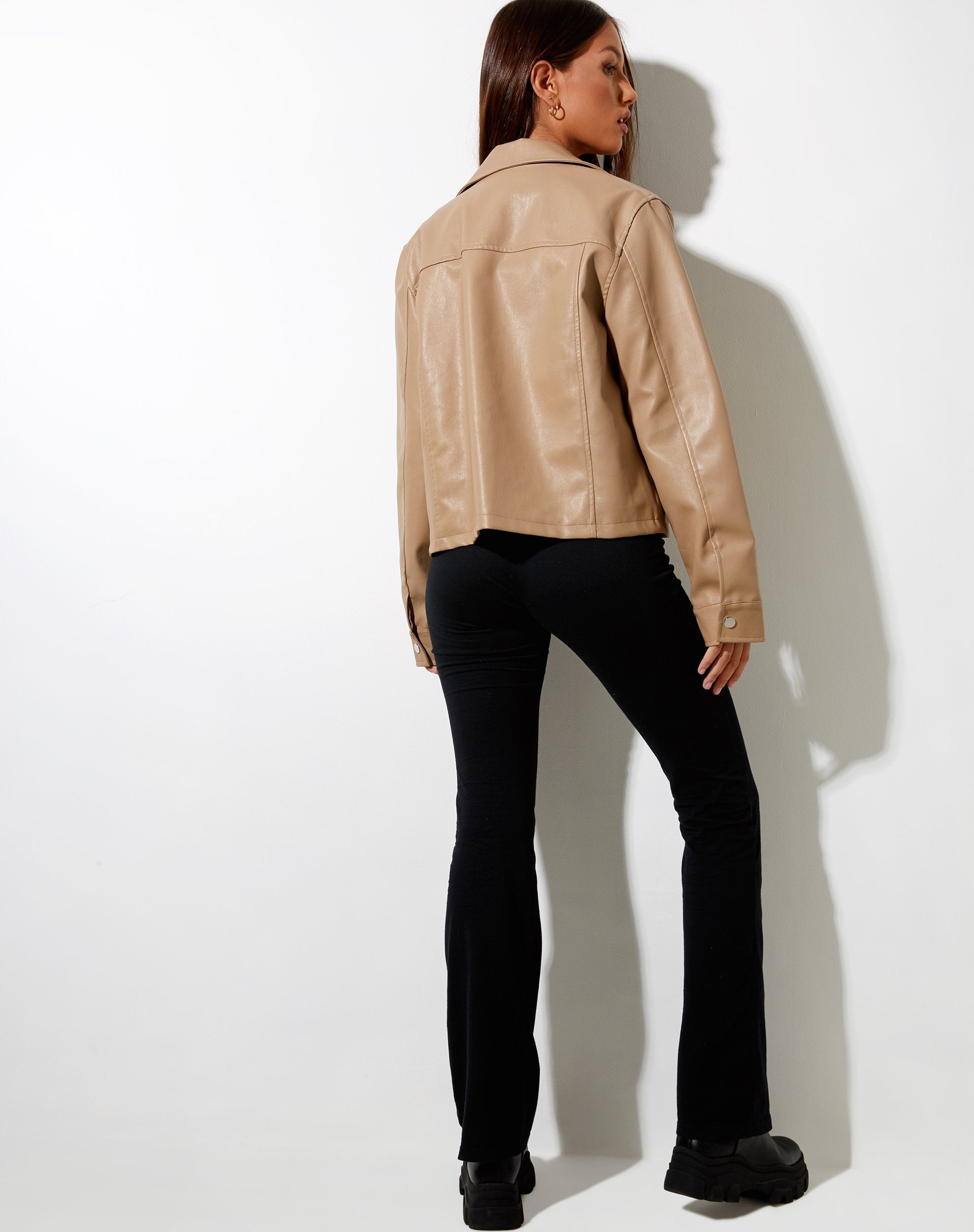 Image de la veste Nerissa en PU Light Brown