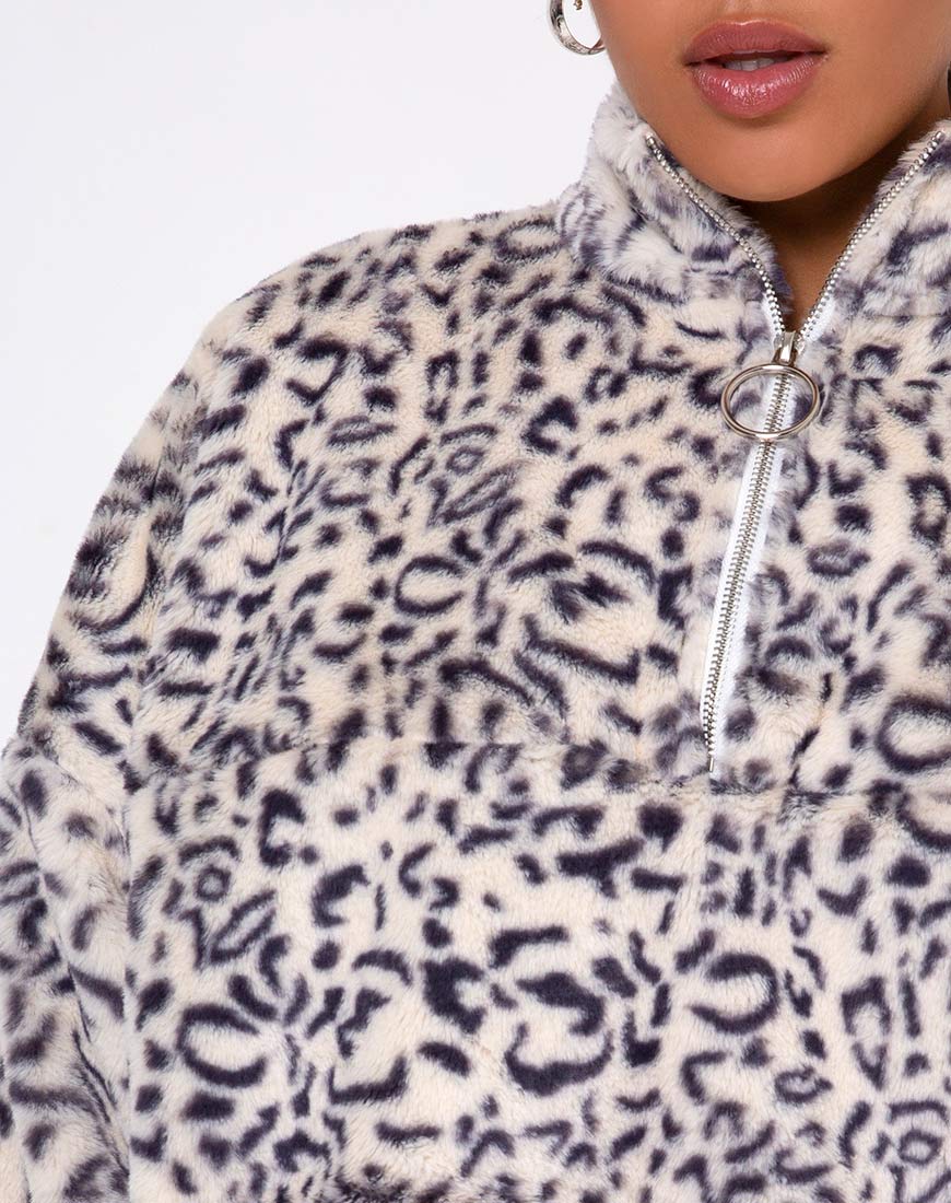 Image de Nero Ring Pull Jacket in White Leopard