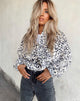 Image de Nero Ring Pull Jacket in White Leopard