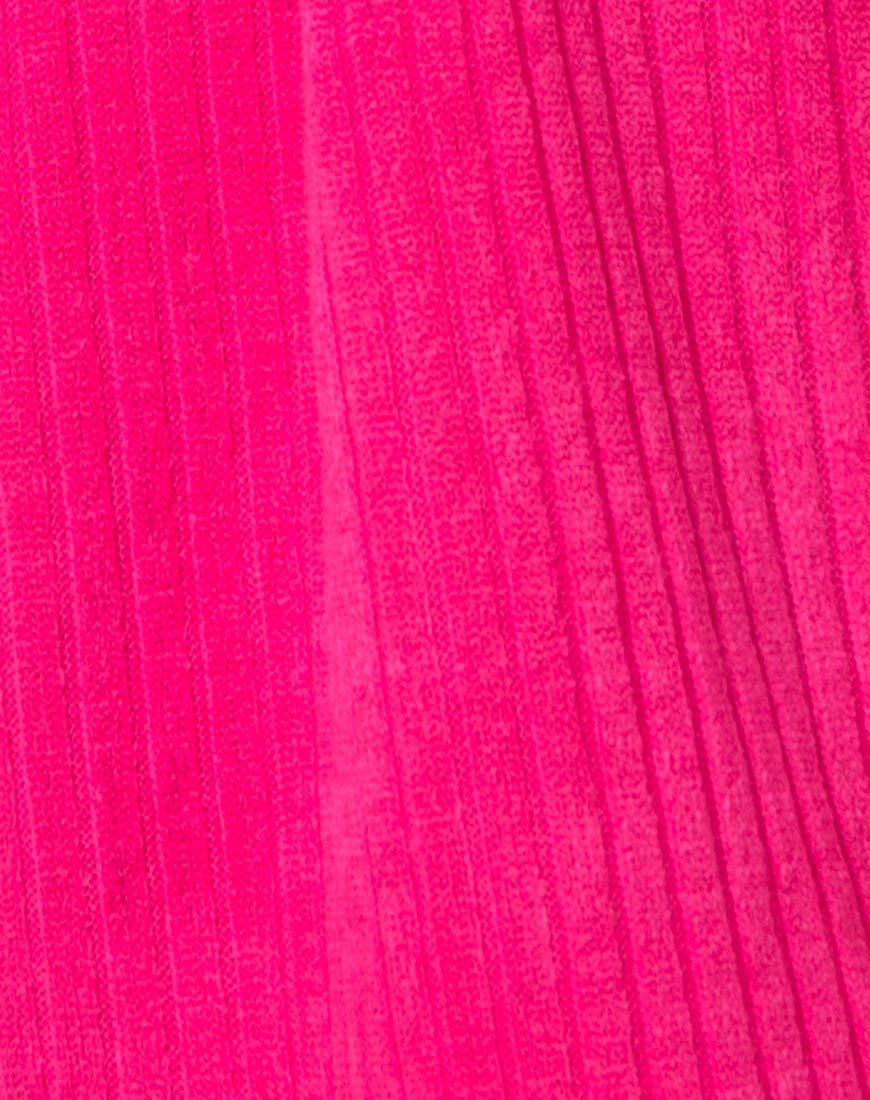 Image de Neve Chandail surdimensionné en tricot côtelé rose