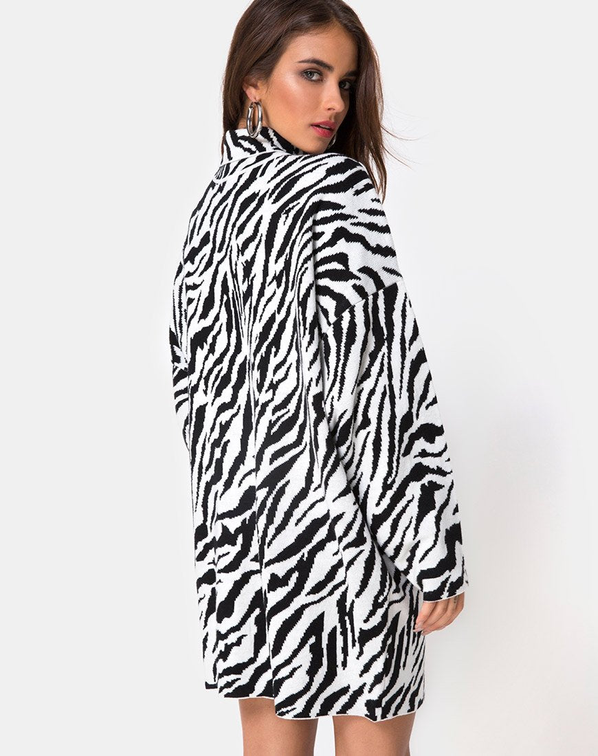 Image de Neivie Jumper Dress in Zebra N/B