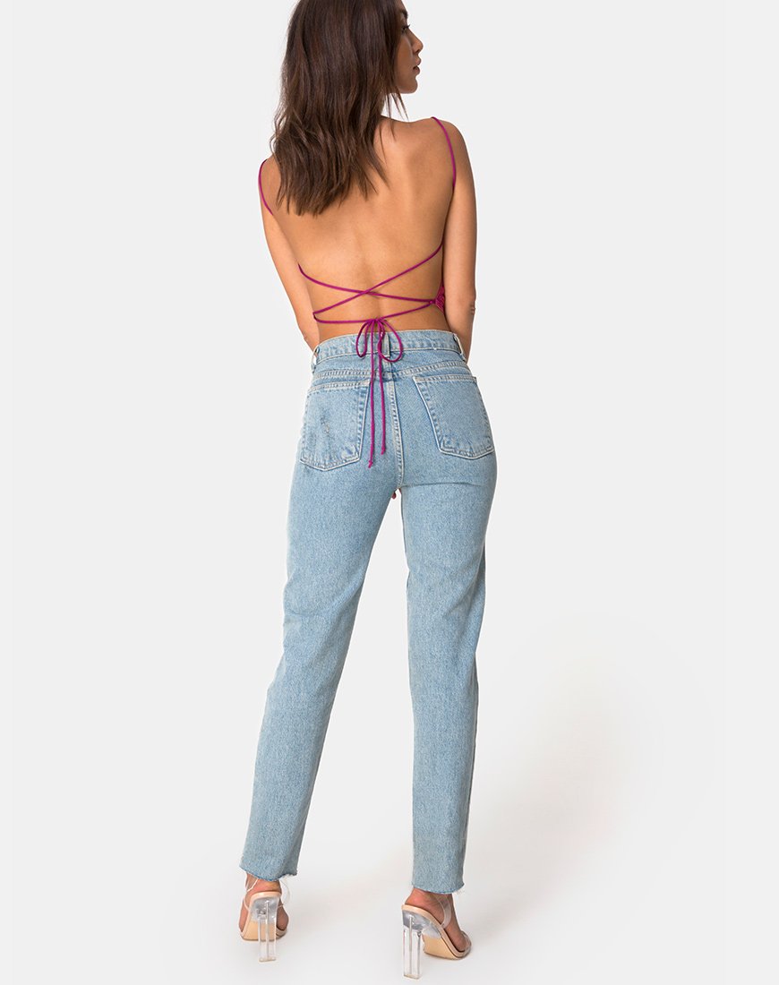 Image de Ning Top in Satin Magenta