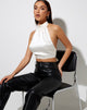 Image de Noela Crop Top in Satin Ivory