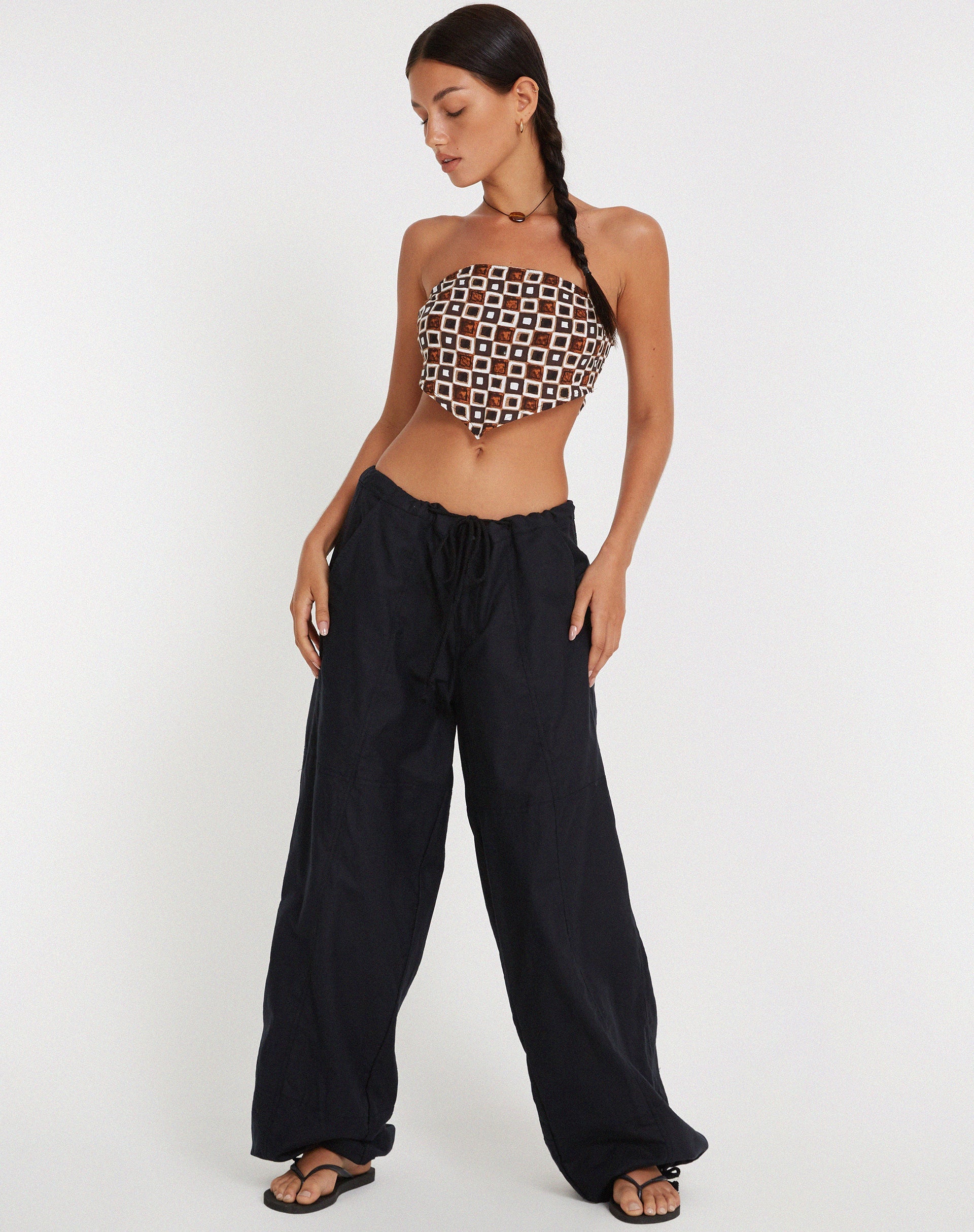 Image de Nolda Crop Top on 90s Geo Brown