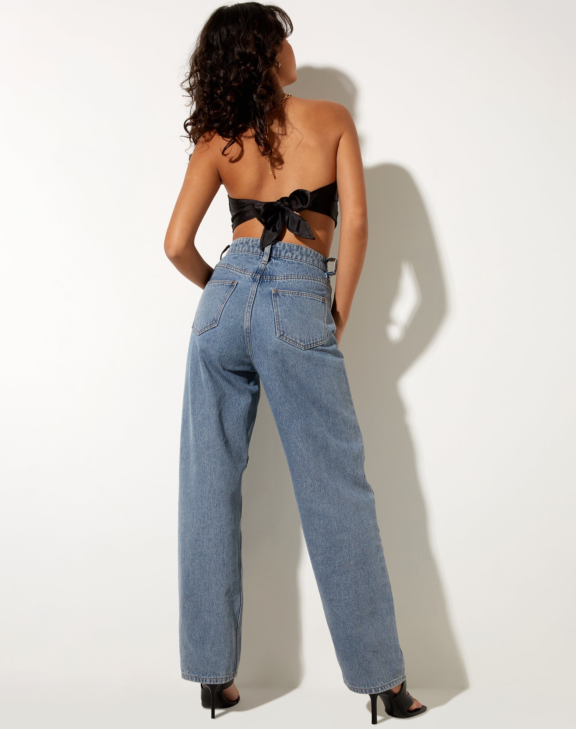 Image de Nolda Crop Top in Satin Black