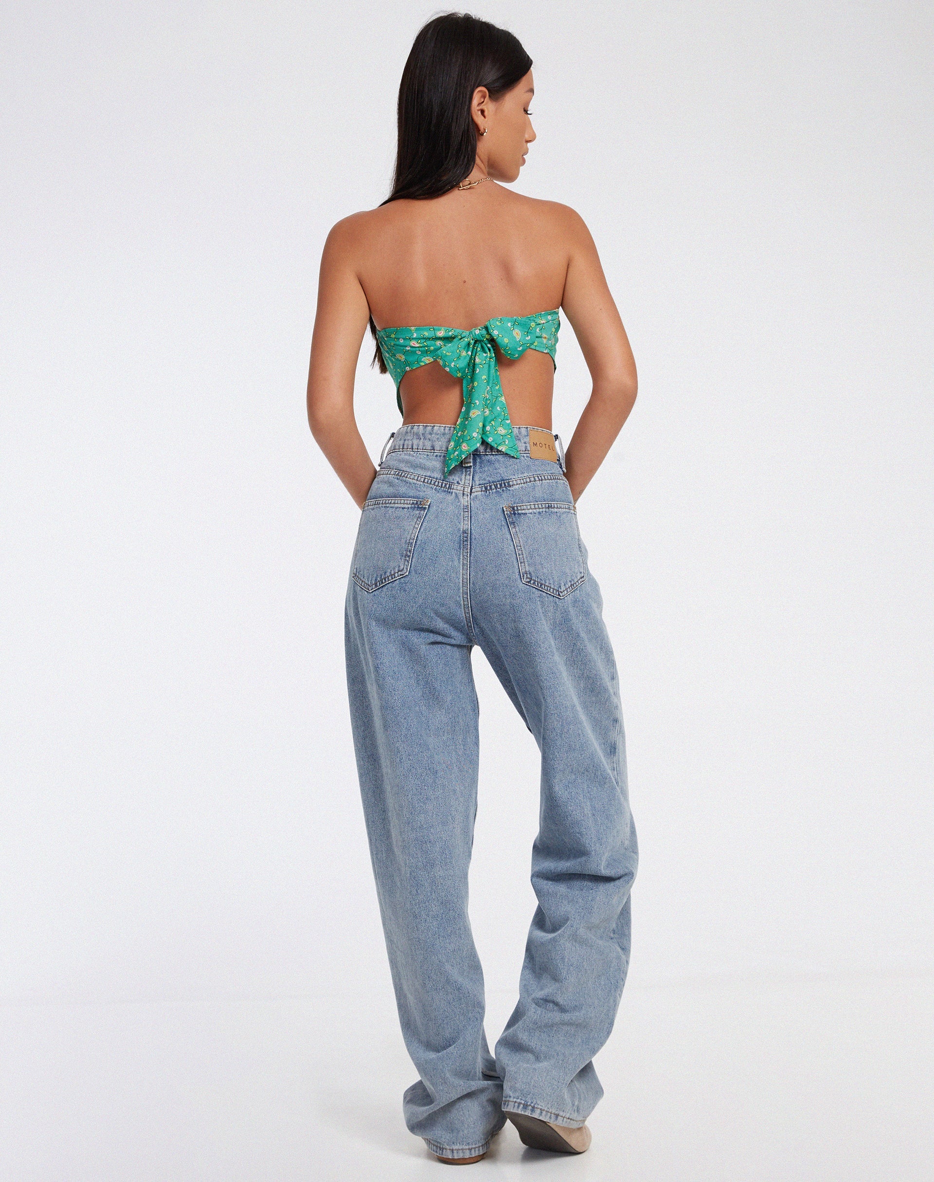 Image de Nolda Crop Top in Paisley Fun Green