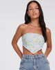 image de Nolda Crop Top in Washed Out Pastel Floral