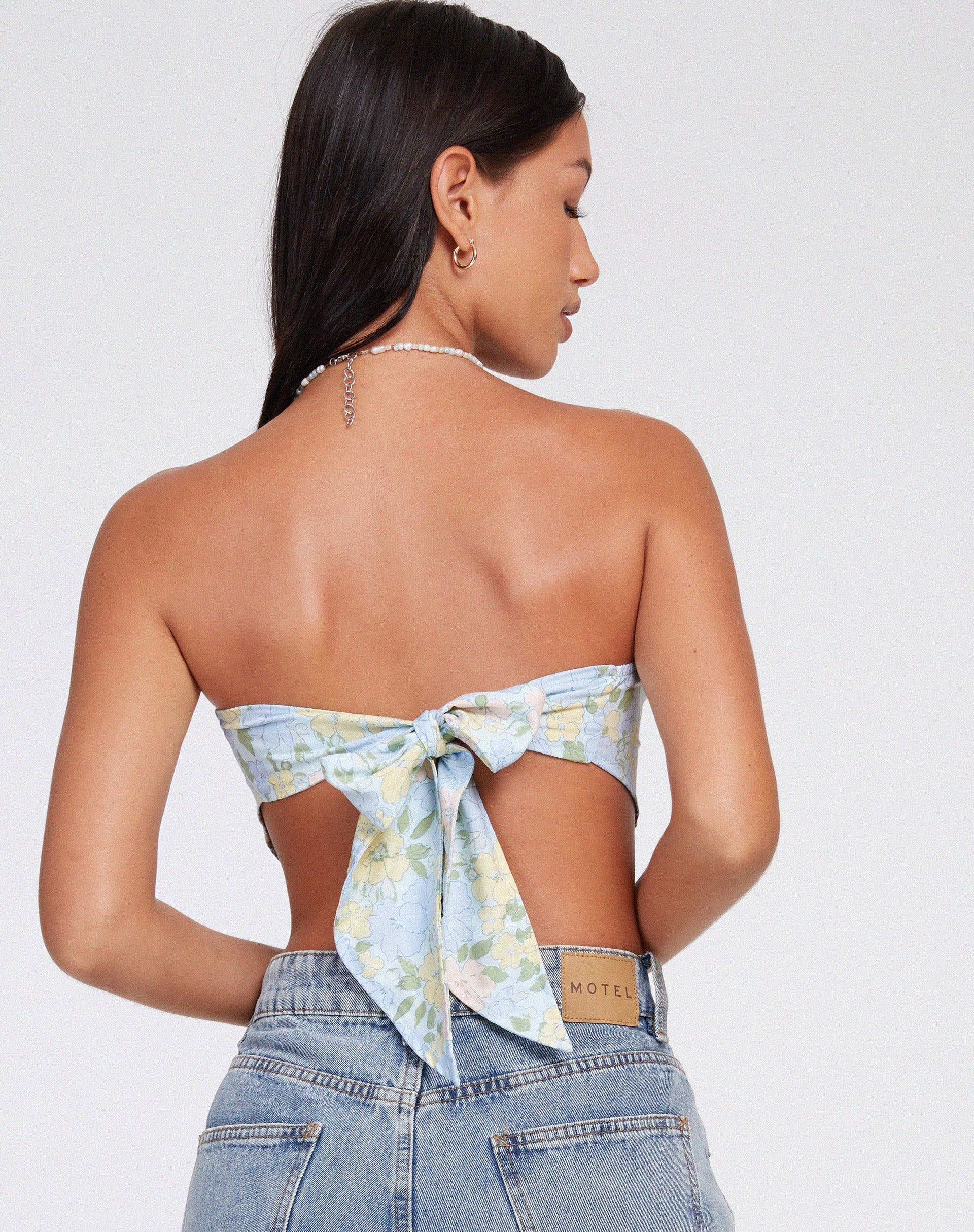 image de Nolda Crop Top in Washed Out Pastel Floral