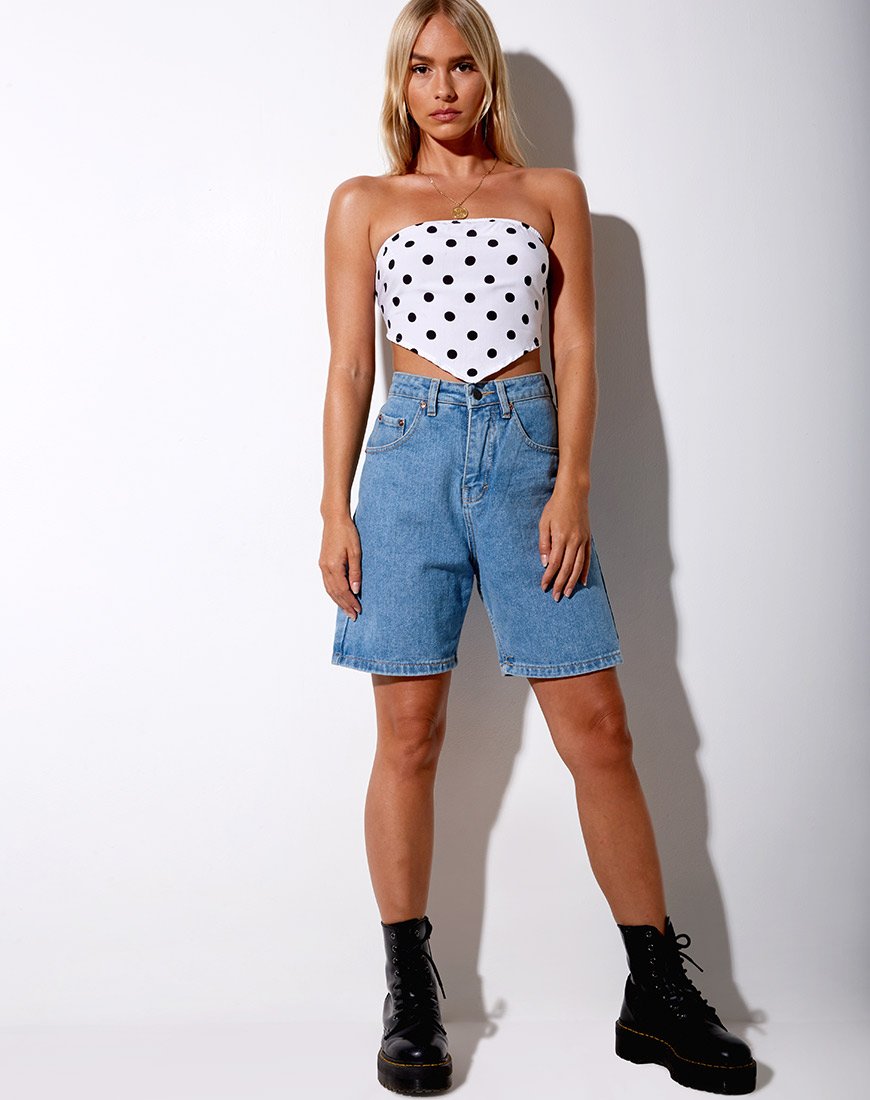 Image de Nolda Top in 80s Polka White