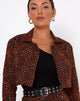 Image de Noly Cropped Blazer in Ditsy Leopard Orange