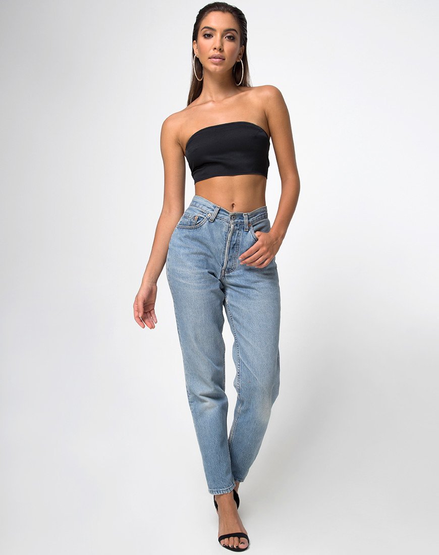 Image de Nolia Tube Top in Satin Black