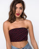 Image de Nolia Tube Top in Mini Diana Dot Black and Red